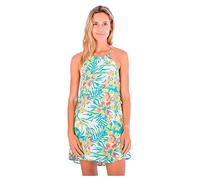Hurley Damen Kate Tie Dress Lässiges Kleid, Hawaiianischer Garten, L