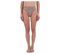 Hurley Damen Max Leopard Moderate Tab Side High Waist Bikinihöschen, Brown Sugar, S