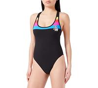 Hurley Damen Nascar Rib Cheeky Racerback One PC Einteiliger Badeanzug, Black White, XS