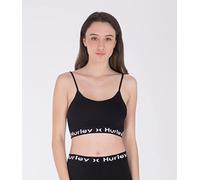 Hurley Damen OAO Text Active Top T-Shirt, schwarz, L