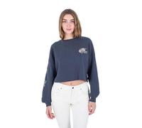 Hurley Damen Panther Cropped Crew Pullover Sweater, grau, M