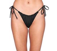 Hurley Damen Solid Cheeky Tie Side Bikini Bottoms, schwarz, S