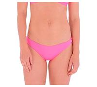 Hurley Damen Solid Moderate Bikini Bottoms, Rosa Guava, XS