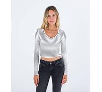 Hurley Damen Sophie Fitte Tee T-Shirt, Feeder Streifen, S