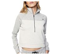 Hurley Damen Therma Fleece Half Zip Sweatshirt, Grau Meliert (Le Grey Heather, XS EU