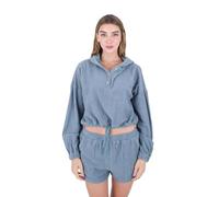 Hurley Damen Trista Henley Hoodie Kapuzen-Sweatshirt, blau, XS