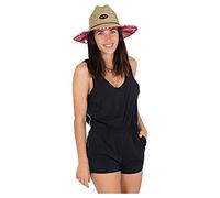 Hurley Damen W Coastal Tank Romper Freizeitkleid, Schwarz, M EU