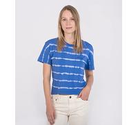 Hurley Damen W Oceancare Palm Stripes Ss Tee T-Shirt, blau (Dazzling Blue), S