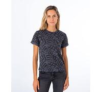 Hurley Damen W Ocencare Full Print SS Pocket Tee T-Shirt, schwarz, XS