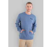 Hurley Fleece Top Printing Press Pasages Crew Sweat grey teal Herren Gr. S
