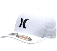 Hurley Herren Baseball Cap - Leichte Curved Bill H2O Dri Fitted Caps für Männer, Weiss/opulenter Garten, L/XL