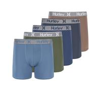 Hurley Herren-Boxershorts, 5er-Pack, Blau/Orange, Größe XL