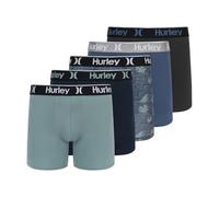 Hurley Herren-Boxershorts, 5er-Pack, Grün/Blau, Größe L