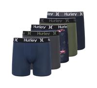 Hurley Herren-Boxershorts, 5er-Pack, Marineblau/Grün, Größe XL