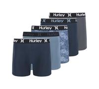 Hurley Herren-Boxershorts, Marineblau, Größe XL, 5er-Pack