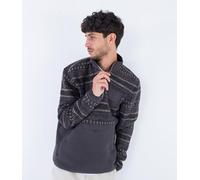 Hurley Herren Burrito Sherpa Track 1/4 Zip Sweatshirt, schwarz, M