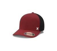 Hurley Herren Caps - Mini Icon Mesh Panel Baseball Cap - Fitted Hüte für Herren, Rot/Ausflug, einfarbig (Getaway Solids), L/XL