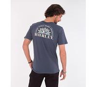 Hurley Herren Evd Wash Dark Tropics Tee Ss T-Shirt, Monsoon Blau, XL