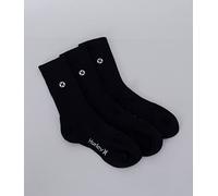 Hurley Herren H2o Dri Crew 3 Stück socken, Black, 44
