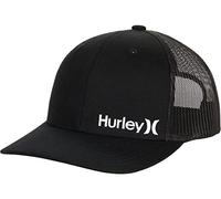 Hurley Herren M Corp Staple Trucker Baseball Cap, Schwarze Heftklammern, Einheitsgröße EU