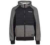 Hurley Herren M Monitor Mixed Media Hybrid Jacket, Newprint Or Black/Wht, L EU