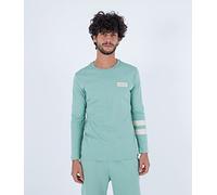 Hurley Herren M Oceancare Block Party Langarm T-Shirt, Cilantro, M