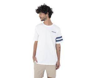 Hurley Herren M Oceancare Block Party Tee Ss T-Shirt, weiß, M