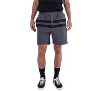 Hurley Herren M Oceancare Stripes Fleece Shorts, Dk Grey Htr, S