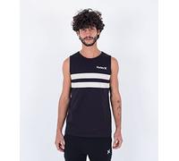 Hurley Herren M Oceancare Stripes Tank T-Shirt, Schwarz, S