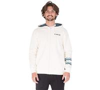 Hurley Herren M Oceancare Totem Fleece Zip Sweatshirt, Marshmallow, XL