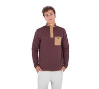 Hurley Herren Middleton Stepp-Fleece, 1/4-Reißverschluss, mit Druckknöpfen Pullover Sweater, Expresso, L