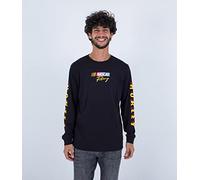 Hurley Herren Nascar Evd Flame Ls Tshirt, schwarz, M