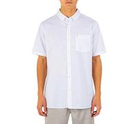 Hurley Herren One and Only Textured Short Sleeve Up Hemd mit Button-Down-Kragen, Weiß, Mittel