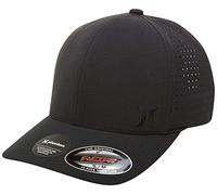 Hurley Herren Phantom Ripstop Curved Bill Baseballkappe, Schwarz/Schwarz, S/M