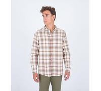 Hurley Herren Portland Bio-Flanell Ss Hemd, Cremefarbenes Ahornholz, XXL