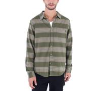 Hurley Herren Portland Organic Flannel Ls Hemd, Malgrün, S