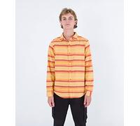 Hurley Herren Portland Organic Flannel Ls Shirt, Pebble, M