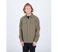 Hurley Herren Santa Cruz Twill Flanell Ls Hemd, Army, XL