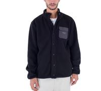 Hurley Herren Woodland Burrito Snap Fleece Sweatshirt, Schwarz, Large