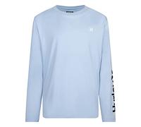 Hurley Jungen Hrlb Icon UPF L/S Top Tshirt, Blue Dream Heather, 13 años