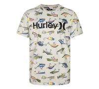 Hurley Jungen Hrlb Lure UPF S/S Top Tshirt, Knochenfarben, 12 años