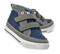 Hurley Kinder Kleinkind und kleine Kinder Tedd Canvas Sneakers mit Riemen, hoch geschnittener Skateboard-Schuhe für Jungen und Mädchen, strapazierfähige Schuhe für die Schule, Marineblau/graues