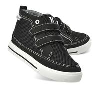 Hurley Kinder Kleinkind und kleine Kinder Tedd Canvas Sneakers mit Riemen, hoch geschnittener Skateboard-Schuhe für Jungen und Mädchen, strapazierfähige Schuhe für die Schule, schwarz (netzstoff), 8