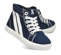 Hurley Kinder Kleinkinder Elastische Schnürsenkel Canvas Sneakers - Hoch geschnittene Skateboardschuhe für Kleinkinder und kleine Kinder, Sportschuhe für Jungen und Mädchen, Sportschuhe für Schule