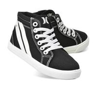 Hurley Kinder Kleinkinder Elastische Schnürsenkel Canvas Sneakers - Hoch geschnittene Skateboardschuhe für Kleinkinder und kleine Kinder, Sportschuhe für Jungen und Mädchen, Sportschuhe für Schule