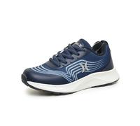 Hurley Kinder Streifen Laufschuhe - Leichte Mädchen und Jungen Basketballschuhe mit atmungsaktivem Obermaterial, Kinder-Sneaker, marineblau/grau, 28 EU