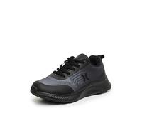 Hurley Kinder Streifen Laufschuhe - Leichte Mädchen und Jungen Basketballschuhe mit atmungsaktivem Obermaterial, Kinder-Sneaker, Schwarz, 31 EU