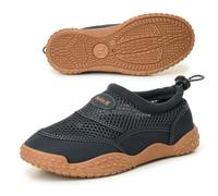 Hurley Kinder-Wasserschuhe - schnelltrocknende, atmungsaktive Schlupfschuhe mit griffiger Sohle für Strand, Pool, Splash Pad und Sommer-Outdoor-Spielen (kleines Kind/großes Kind) Sunburst, Dunkelgrau