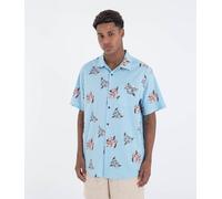 Hurley Oao Lido Stretch Kurzarmhemd L Blue Dream