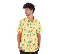 Egg Shell Hurley Printing Press Pineapple Short Sleeve Shirt Gelb L Mann